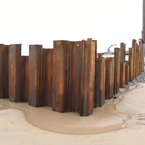 Piling rig equipment drilling piling into ground