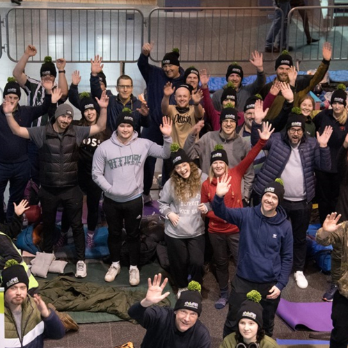 A group of people at Railway Children's big sleepout