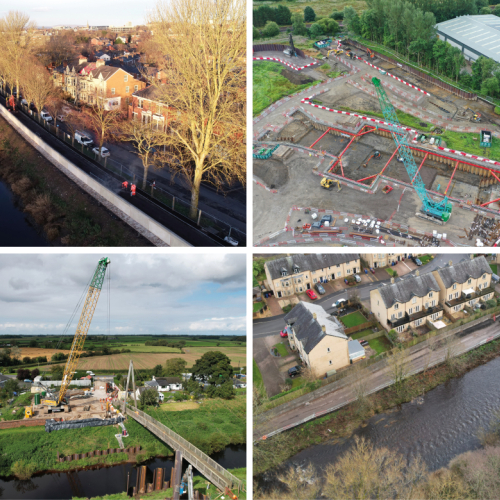 Collage of images of VolkerStevin projects.