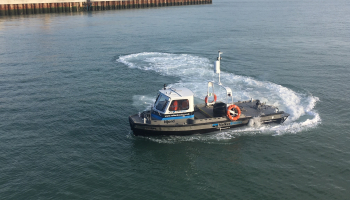 Safety boat on the sea
