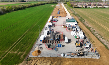 Aerial shot over a HDD site