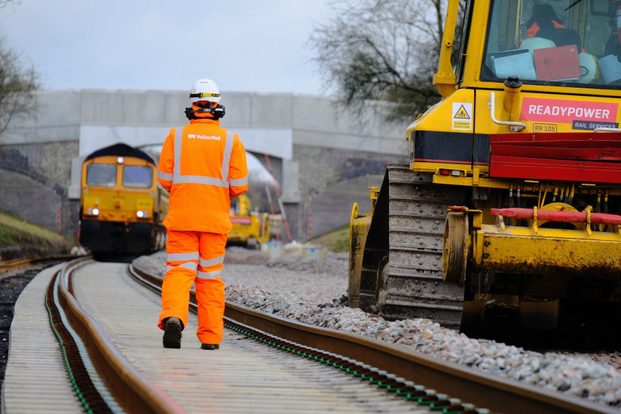 VolkerRail East West Rail Alliance track installation