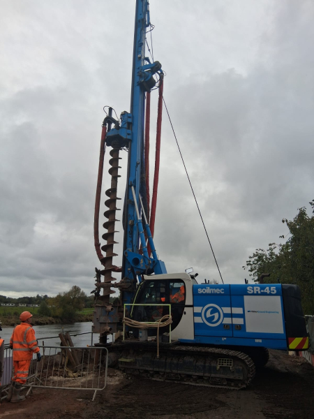 Piling rig on site at preston.