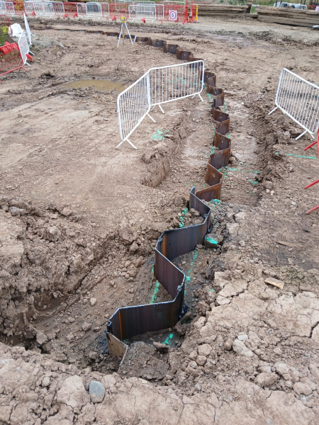 38t excavator and Movax at the Rochdale and Littleborough FRMS