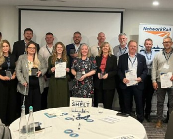 A group of people at an industry awards night