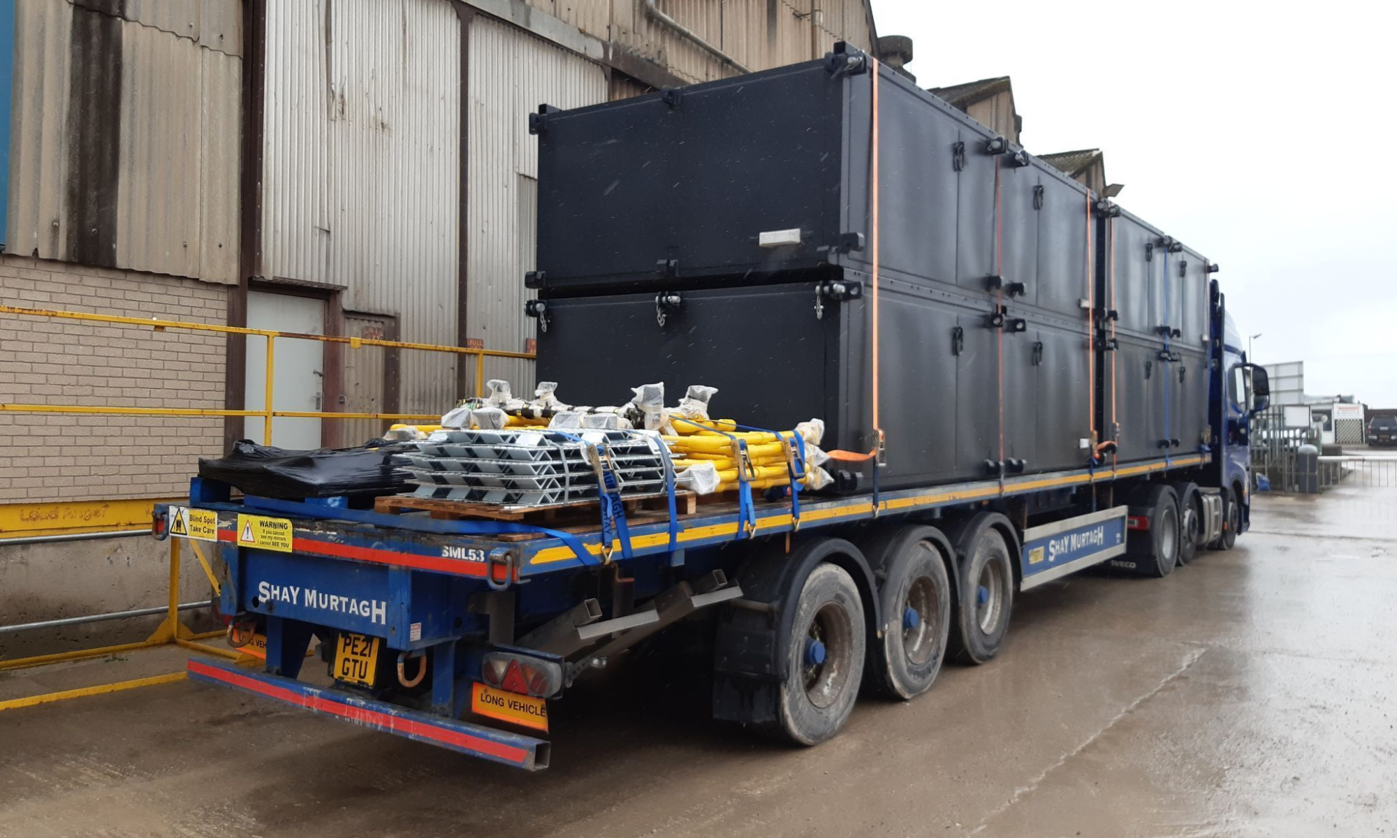 Pontoons leaving the yard