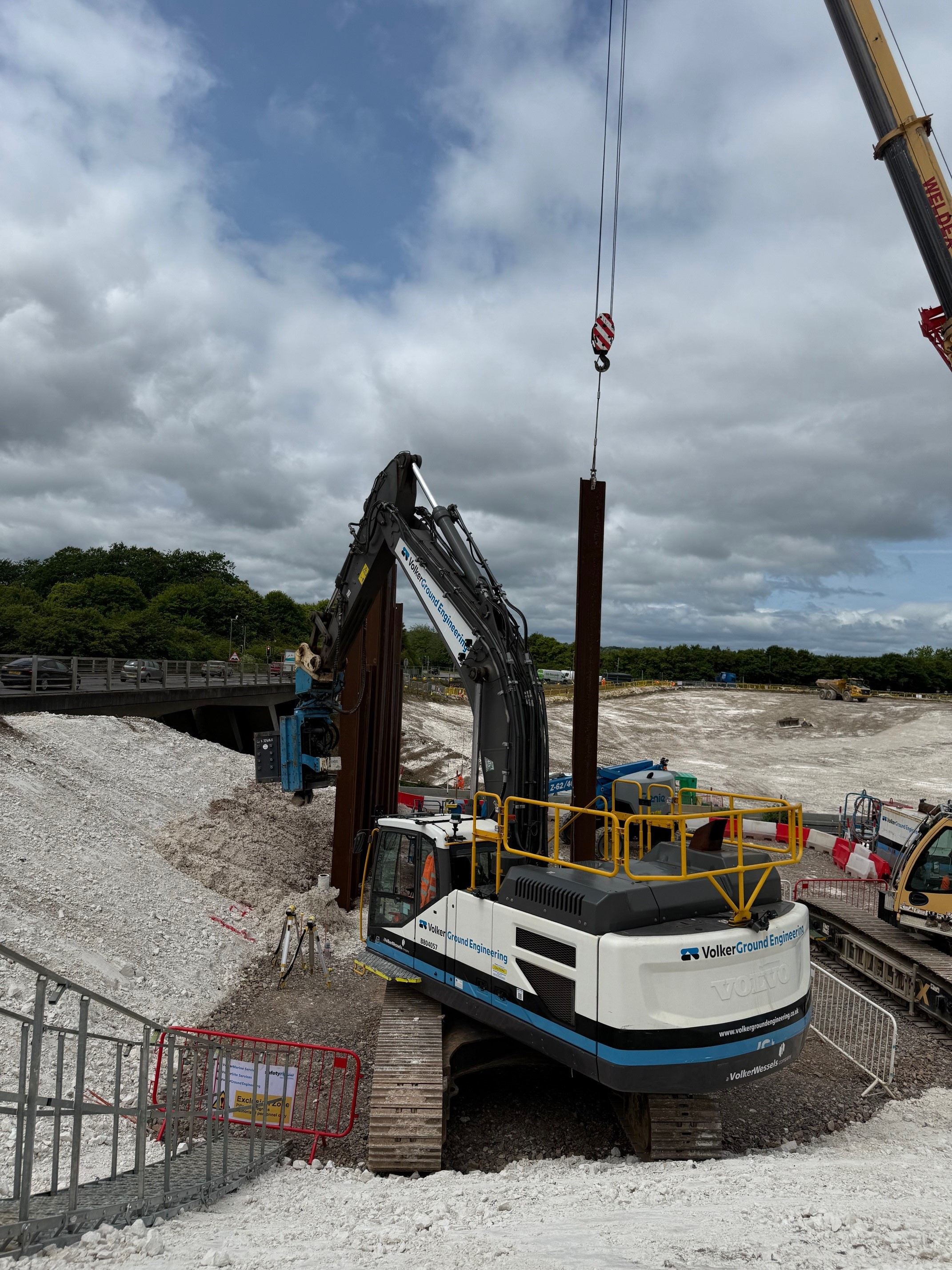 Piling rig on site.